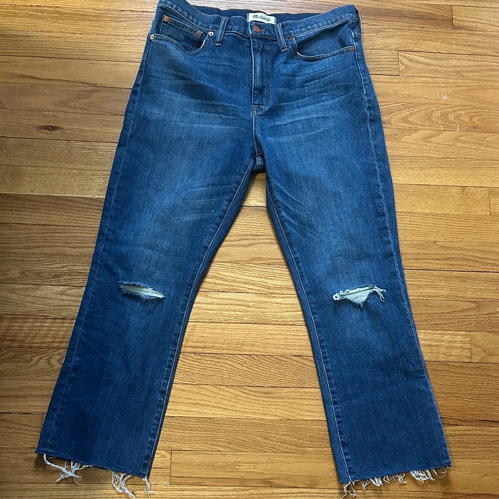 Madewell NWT 10” High Riser Demi Boot with destroy details. Size 31